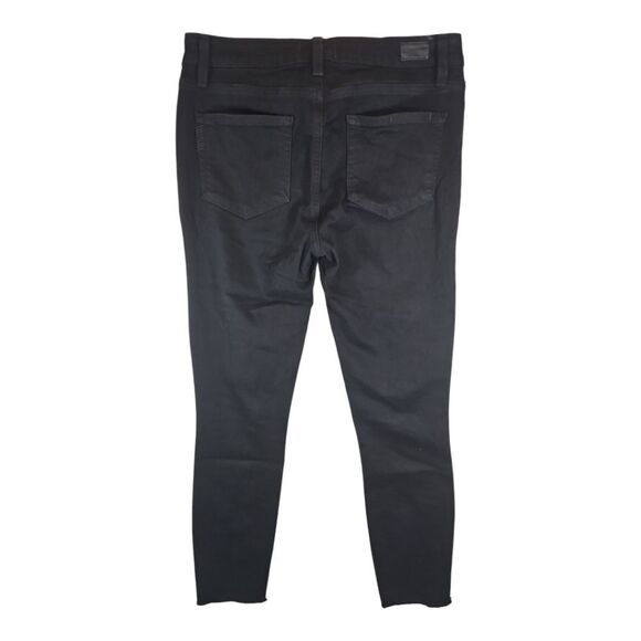 Paige Jeans Solid Black Verdugo Ankle Frayed Hem Size 29 - Picture 4 of 8
